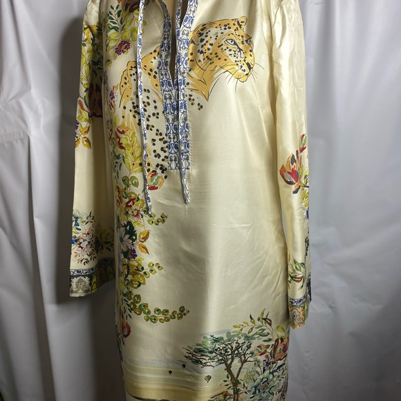 Etro Ivory Dress with Vibrant Animal and Floral Print tunic dresses - Picture 10 of 12